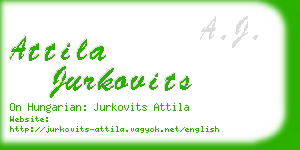 attila jurkovits business card